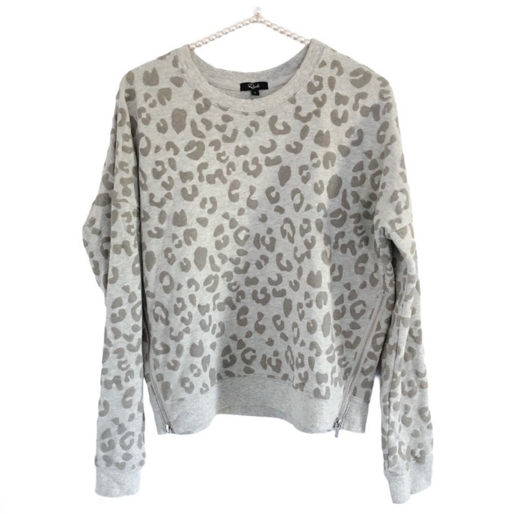 Rails Marlo Flocked Leopard Print Sweatshirt - image 5
